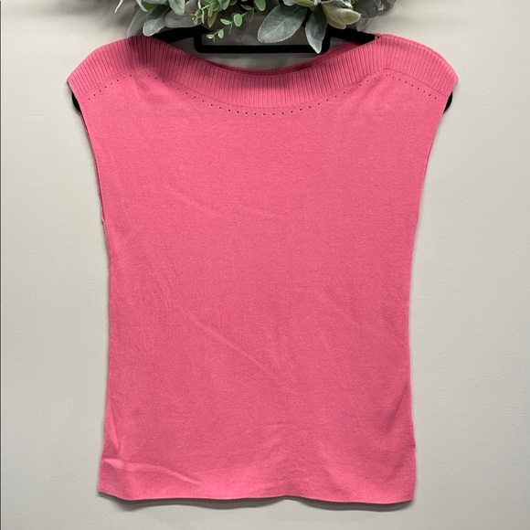 Talbots Cap Sleeve Bateau Neckline Sweater Ribbed Pointelle XS - Picture 1 of 12